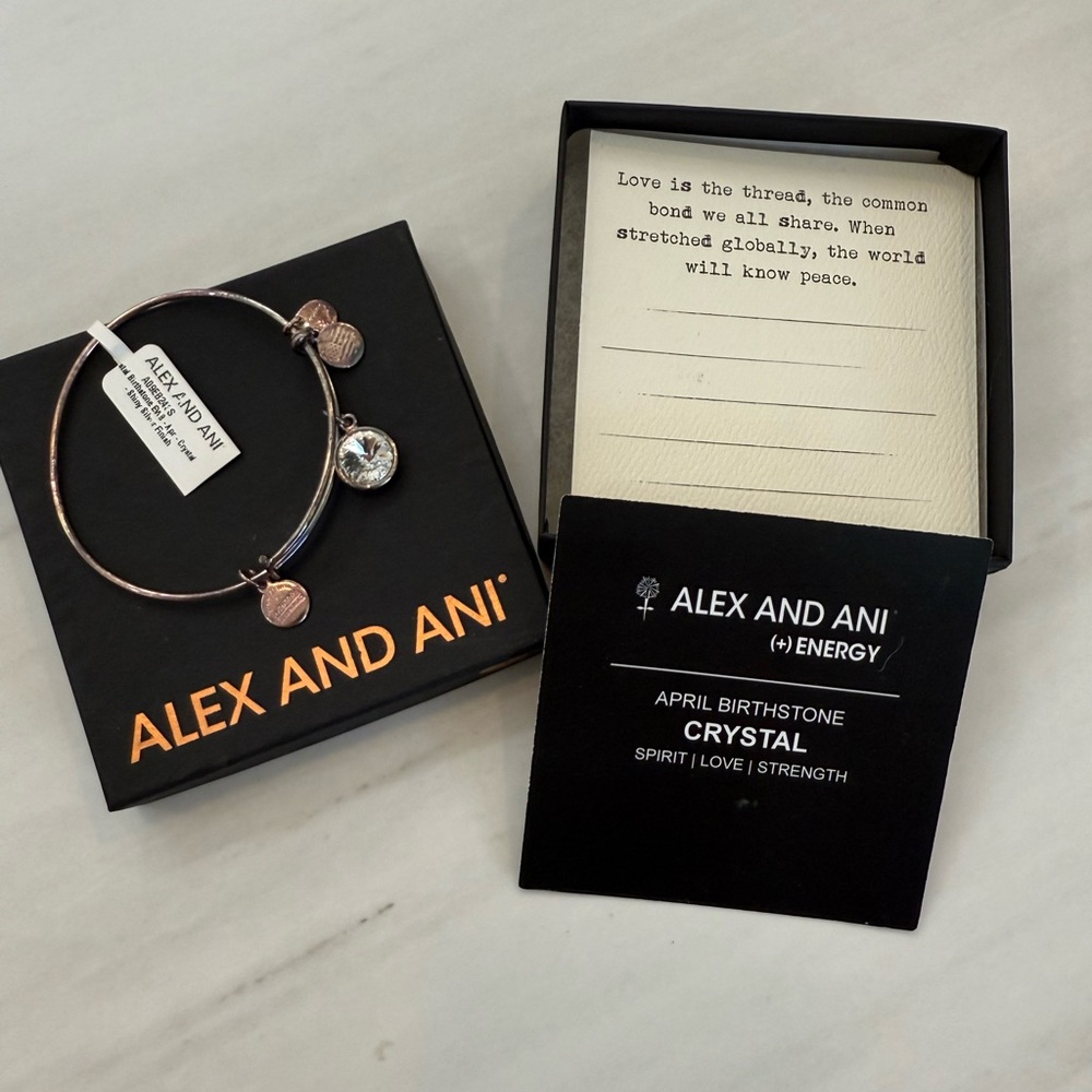 NWT Alex and Ani Bracelet- April Crystal